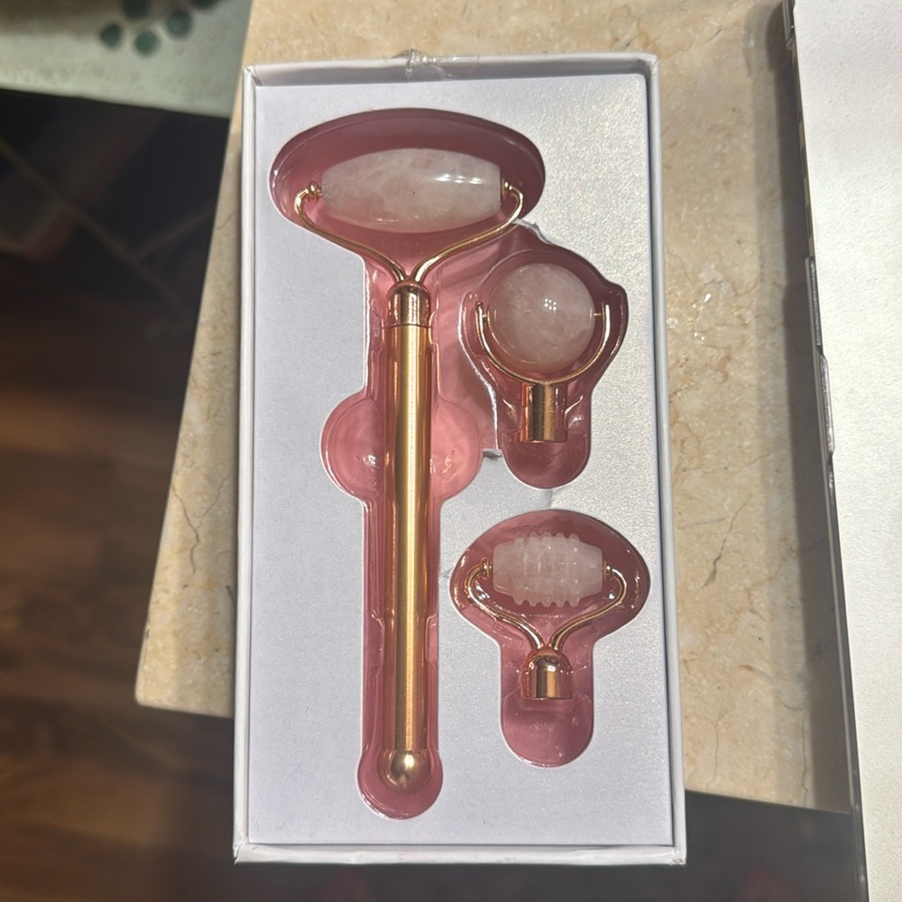 Rose Quartz Roller Set
